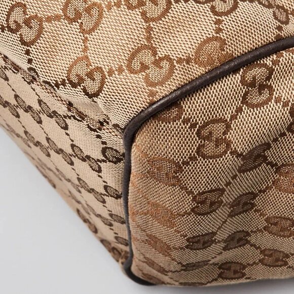 Gucci Beige/Brown GG Canvas Medium Sukey Boston Bag w/Strap - Picture 4 of 12
